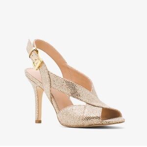Michael Kors Becky Glitter Slingback Sandals /Heels